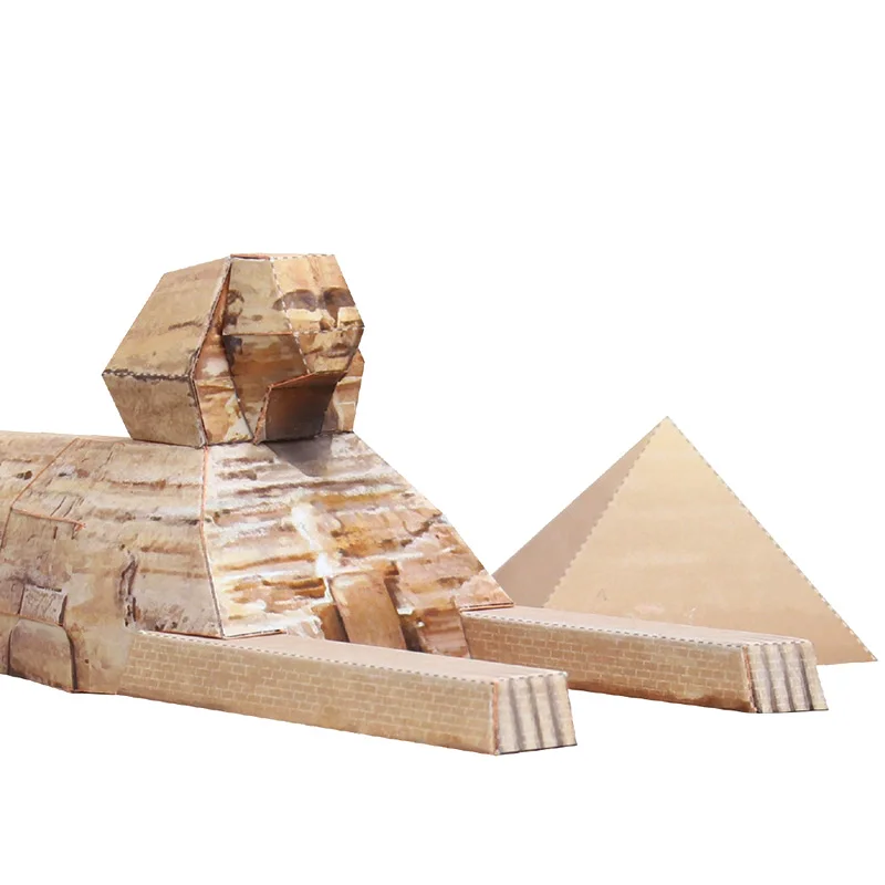 Egypt Sphinx Pyramid Folding Mini 3D Paper Model Papercraft DIY Art Origami Building Kids Adult Handmade Craft Toys QD-124