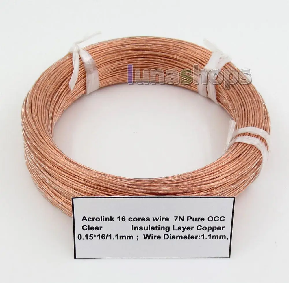 

LN005669 100m Acrolink 16 cores Pure 7N OCC Signal Wire Cable 0.3mm2 0.15mm*16 Dia:1.1mm For DIY Hifi