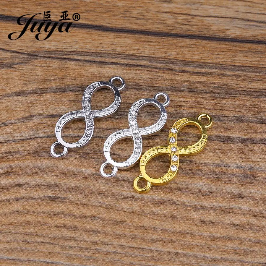 10 Stück verschiedene Unendlichkeits-Kristall-Charms-Anschlüsse für Schmuckherstellung, DIY-Armband, Halskette, Schmuckzubehör, Bastelzubehör – Detail 8