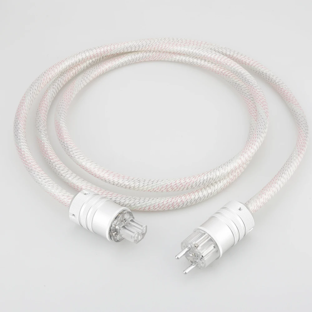 Valhalla SchukoสายไฟHIFI USสายไฟ7N OFCสายไฟEU Plug Amplifier CD,ถอดรหัส,สายไฟ