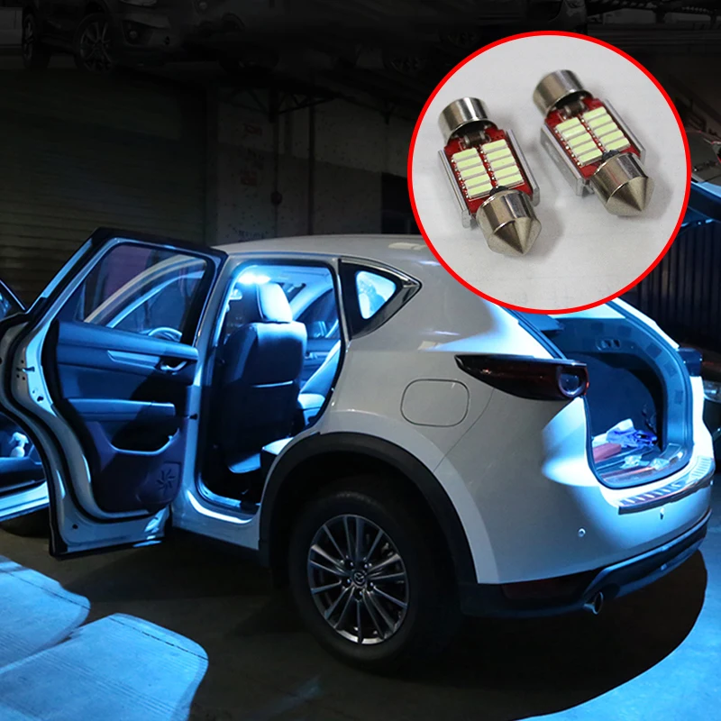 

5x Festoon 31mm C10W LED Bulb Car Interior Light Kit Dome Reading Lamps Trunk Light For Mazda CX-5 CX5 KE KF 2012-2020 2021 2022