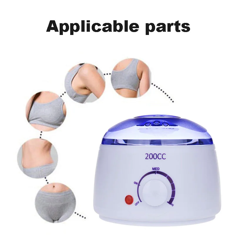 Paraffin Wax Warmer 200cc mini Wax Heater Feet Mini SPA Hand Machine Body Depilatory 1machine+ 400g wax beans+10pcs stickers