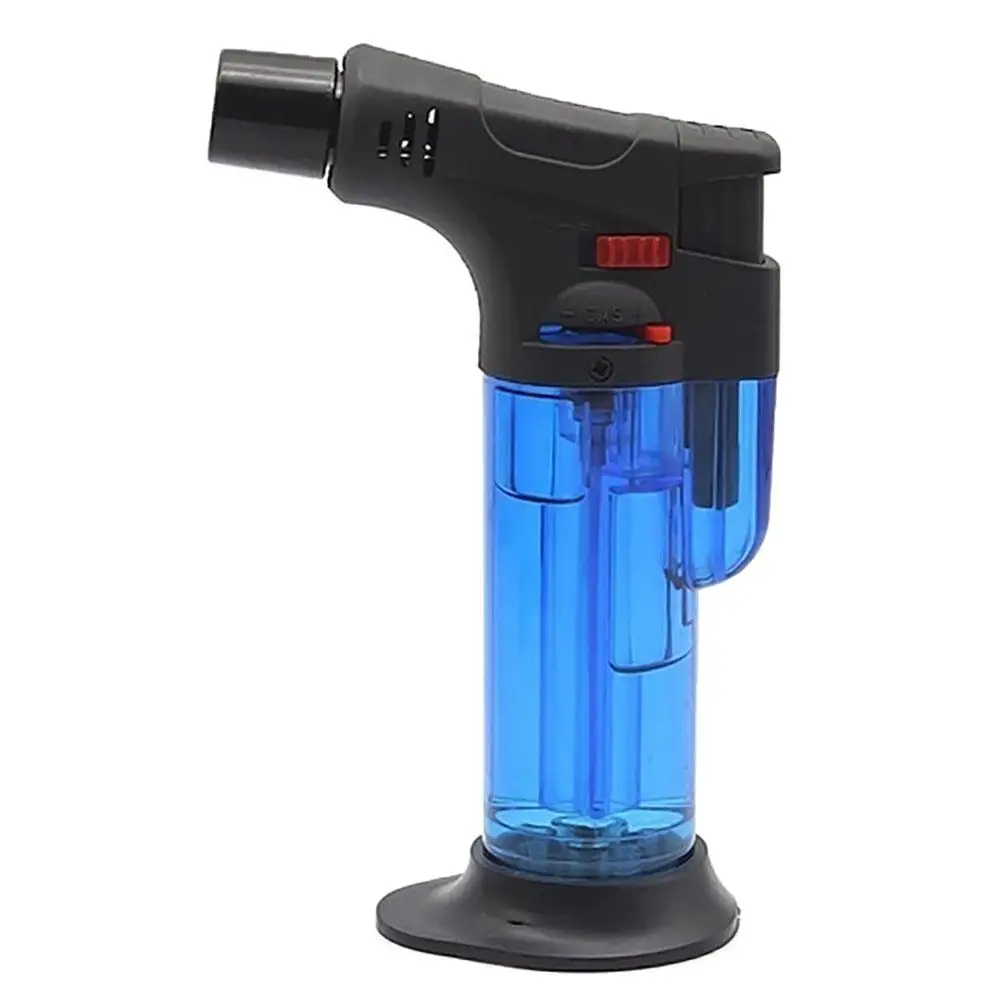 Antorcha de chorro de butano ajustable recargable, encendedor de gas natural, herramienta de cocina de ignición de llama para barbacoa