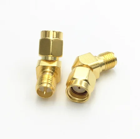 2pcs SMA/RPSMA To SMA /RP-SMA 45 135 Degree Adapter Connector For FPV 1