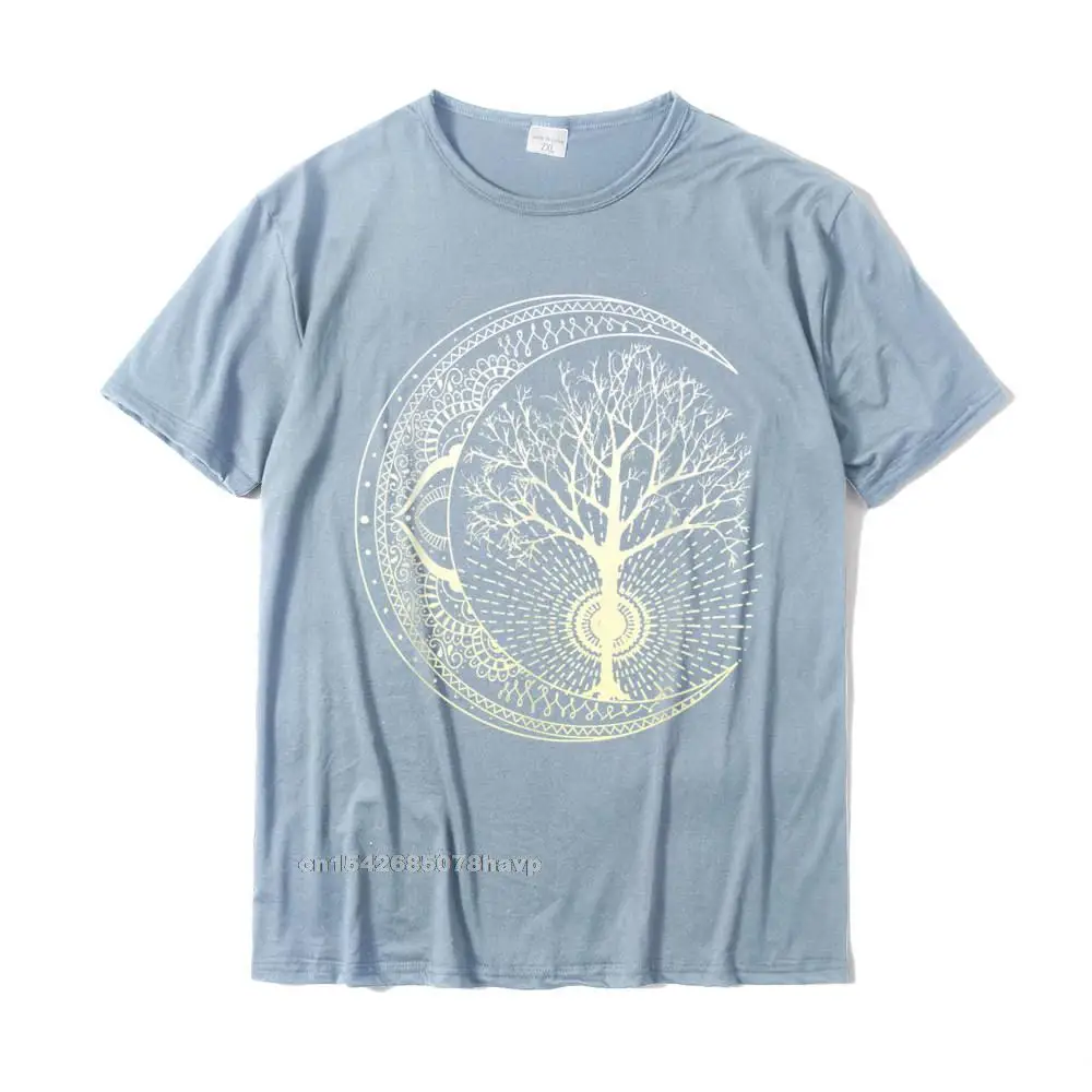 Mandala T-Shirt Tree Of Life Tattoo Style Shirt T-Shirt Simple Style Cotton Boy Tops Shirt Printed Fashion T Shirts