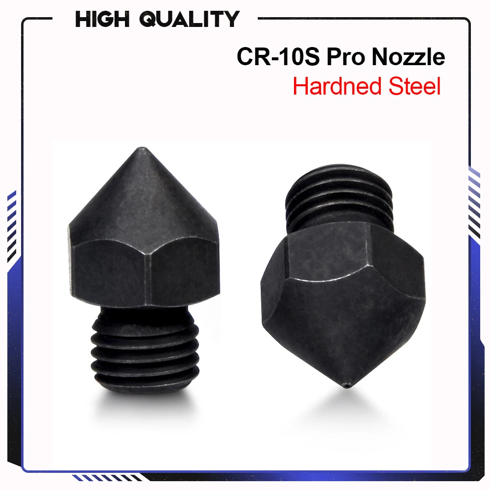 CR-10S Pro Nozzle Hardened Steel M6 Thread 3D Printer Parts for Hotend 1.75MM Filament J-head cr10S PRO heat block ender3