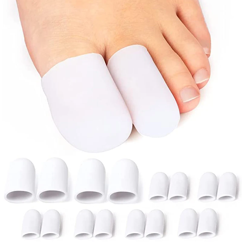 4pcs Toe Protector New Silicone Toe Covers Tube Corns Blister Correction Relieve Pain Foot Care Pedicure Tool Toe Separators