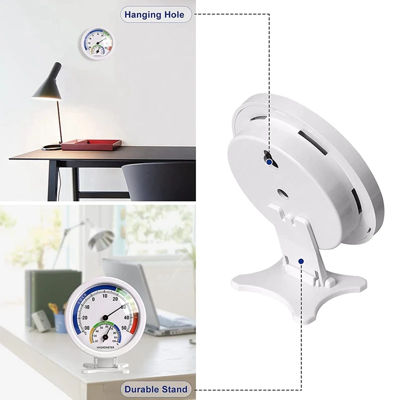 Termómetro higrómetro para interiores y exteriores, medidor de humedad, Monitor con soporte de mesa, 3 pulgadas