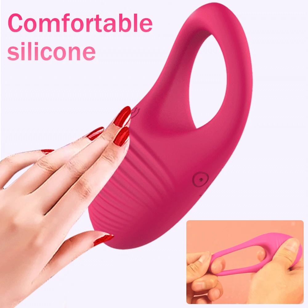 Wireless Remote Control Cockring Vibrator Clitoris Stimulation Sleeve for Penis Ring Sex Toys for Men Male Chastity Cock Rings