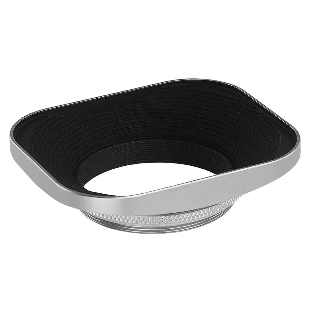 Haoge hg-43 millimetri di Metallo Quadrato Screw-in Lens Hood con la Protezione per Carl Zeiss Biogon T ZM 35 millimetri f2.8 35 millimetri f2, leica X Typ 113 Lente Argento