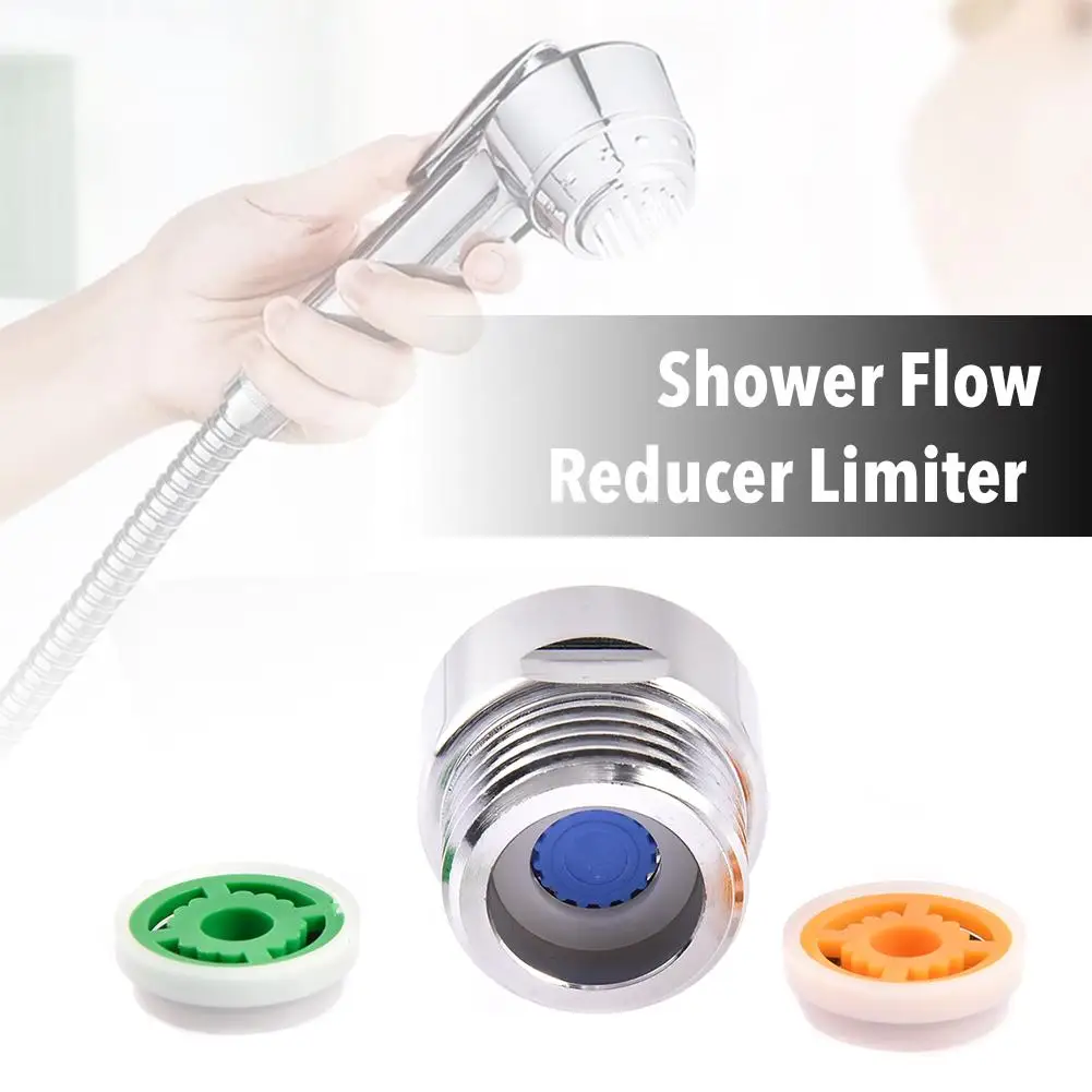 Shower Flow Reducer Limiter Including Gasket 1/2 Inch Water Saving Eco-friendly For 95 Percent Of Shower Taps Universal 4PCS