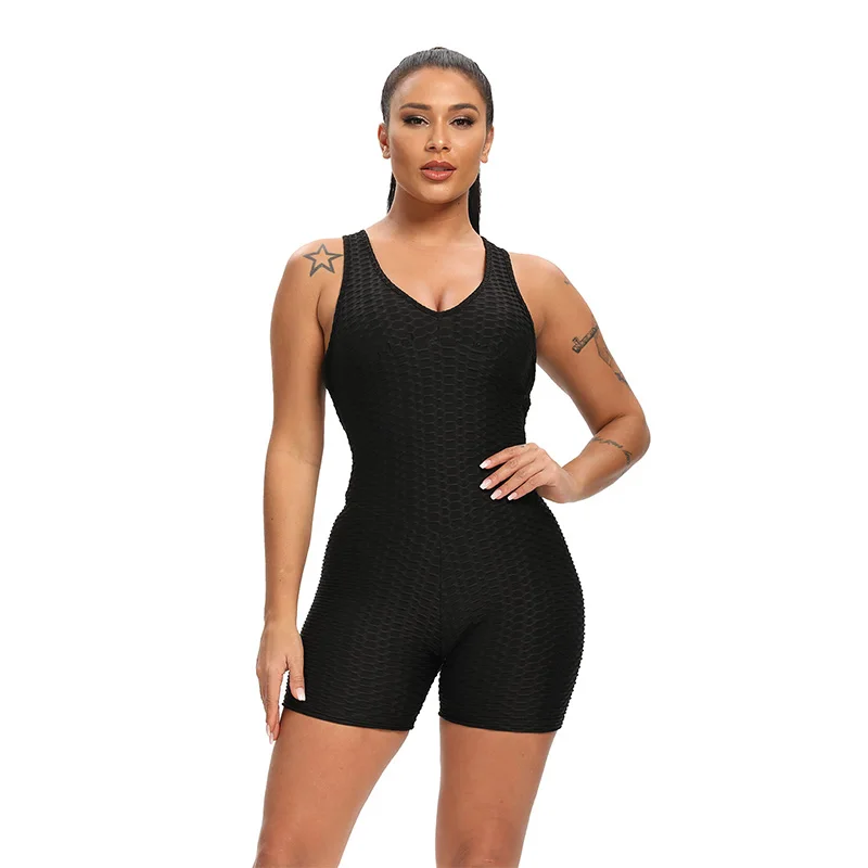 Women Sport Suit Jumpsuit 2023 Sexy Sleeveless Tracksuit Yoga Set Backless Gym Running Sportswear Leggings Workout Sport image 2