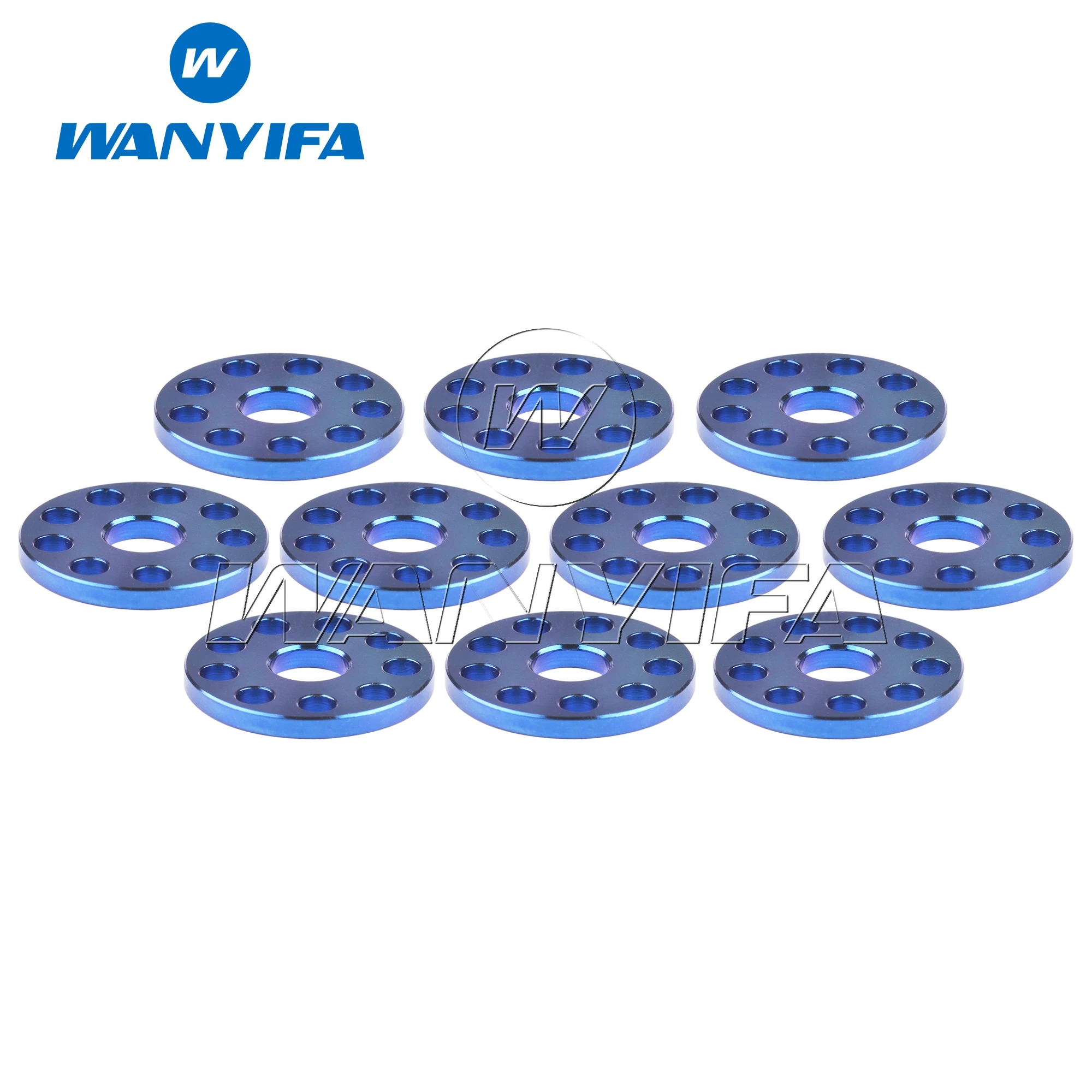 Wanyifa Titanium Washer M6/M8/M10 Nine Holes Spacer Motorcycl Decoration Bolt Screw Gasket