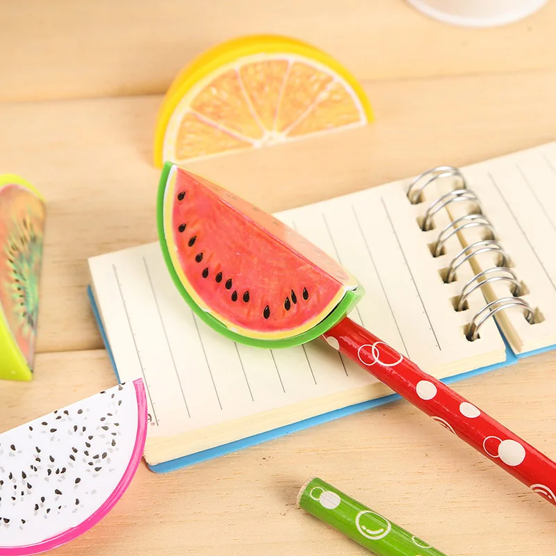 Kawaii Fruit Hand Pencil Sharpener Child Pencil Cutter Knife Stationery School Supplies Papeleria Taille Crayon Tempera Random