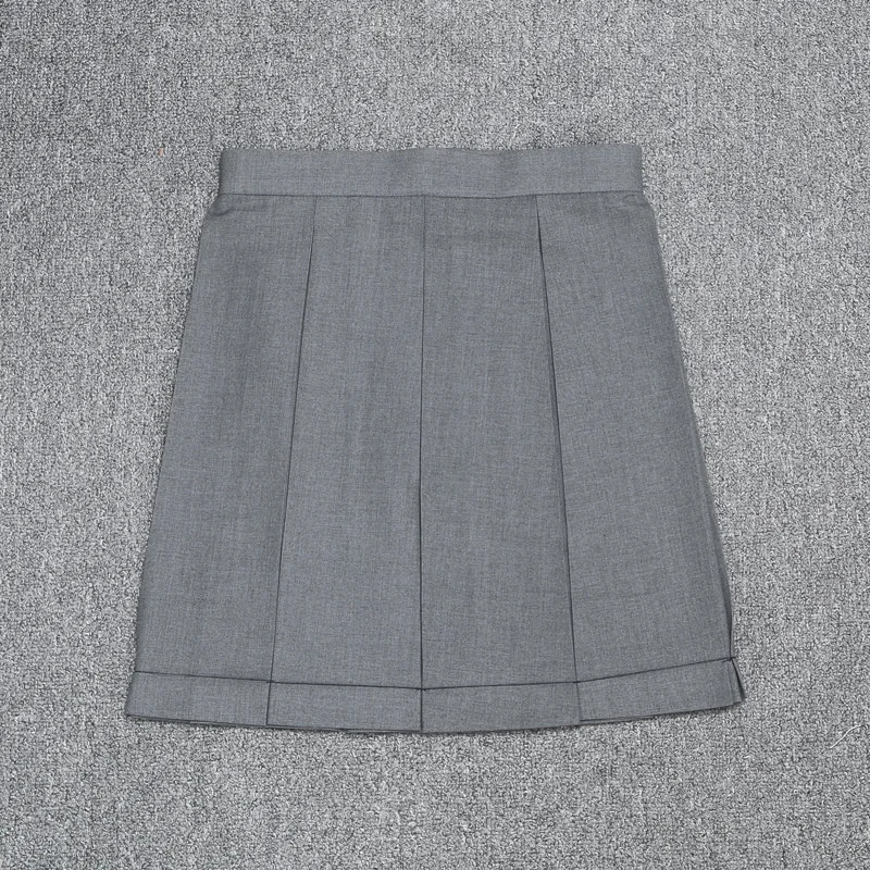 Japanese Korean School Dresses JK Uniform Eight Pleat Sailor Suit Pleated Skirt Half Skirt Grey Black Navy Blue Student Skirt