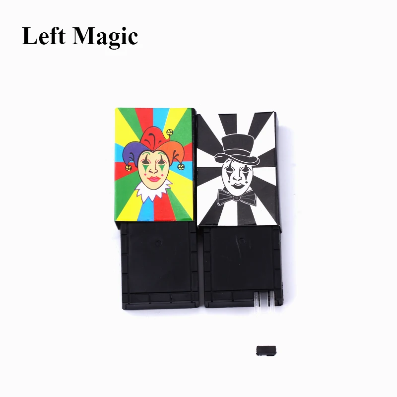 1pcs Clown Synchro Box Magic Tricks Clown Match Box Magic Props Close Up Street Magic Accessories Illusion E3101