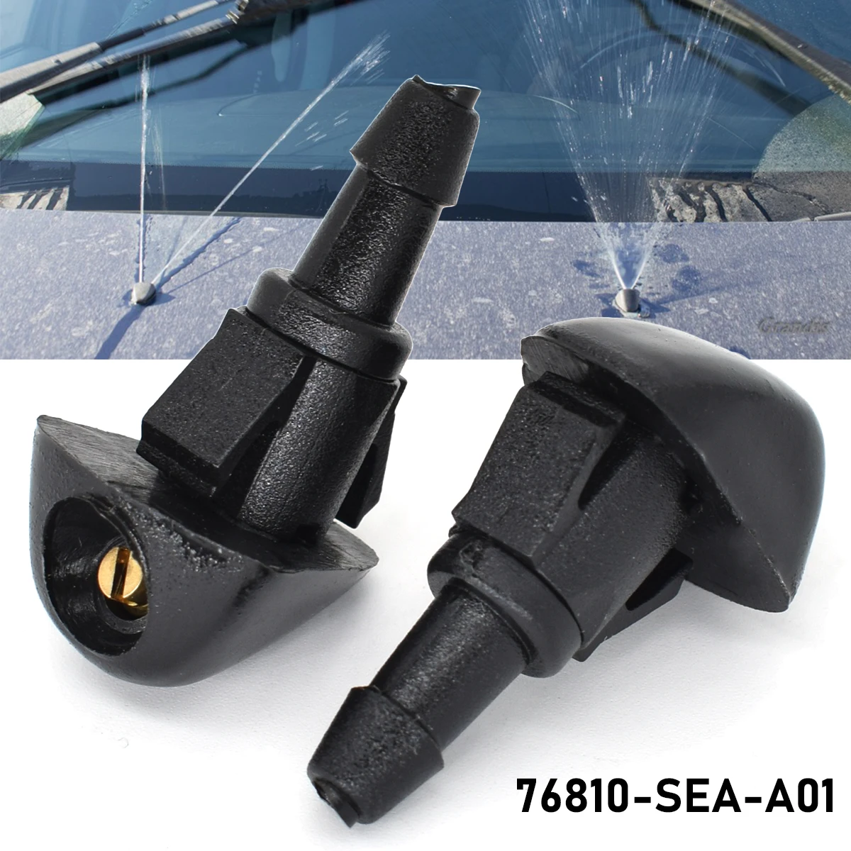 

2Pcs Front Washer Nozzle Jet Spray For Honda Accord Civic 6 7 Fit Jazz CR-V Prelude Shuttle Water Car Windshield Window Nozzles