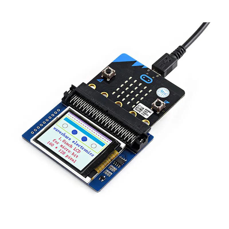 Micro:bit Expansion Board w/ 1.8" Colorful LCD Screen 160x128 SPI Microbit Monitor Support 65K Color
