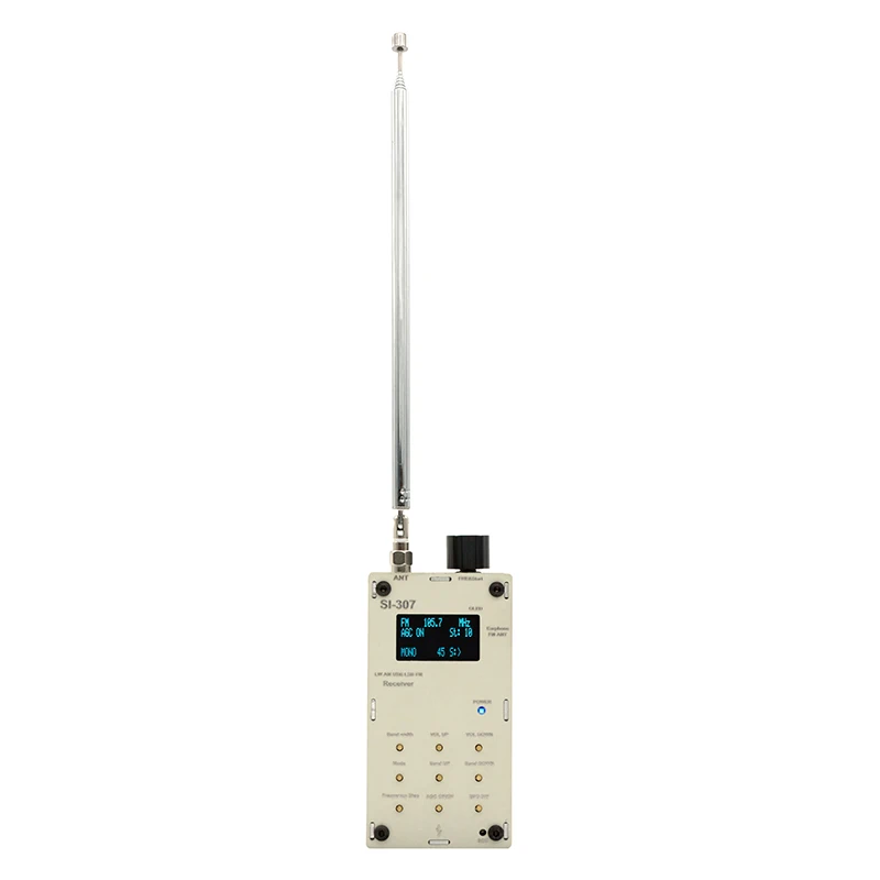 

Portable Si-307 SI4732 300KHz-108MHz Radio Receiver FM LW(MW SW) SSB USB AM + OLED + Whip Antenna +Battery + USB Cable + Speaker