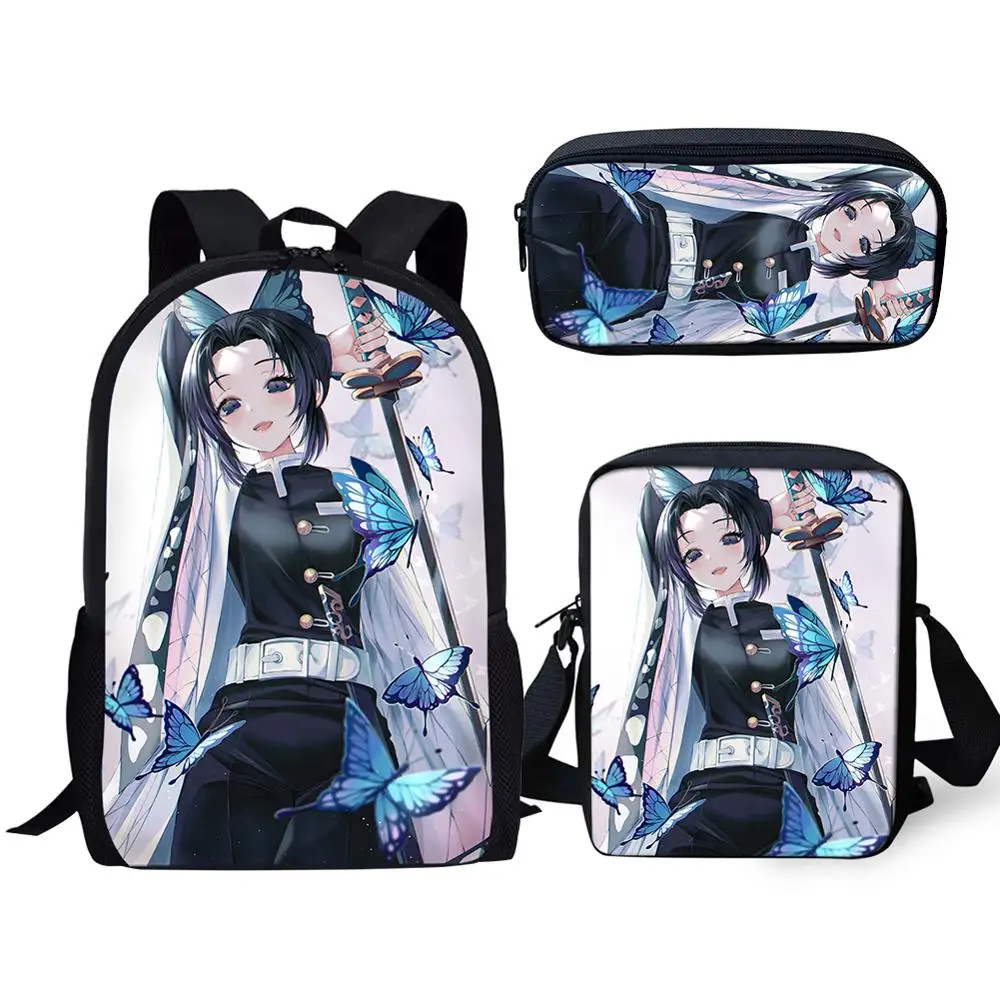 Elviswords moda mochila conjunto dos desenhos animados da menina impressão schoolbag para crianças meninas sacos de escola das mulheres saco de viagem mochila