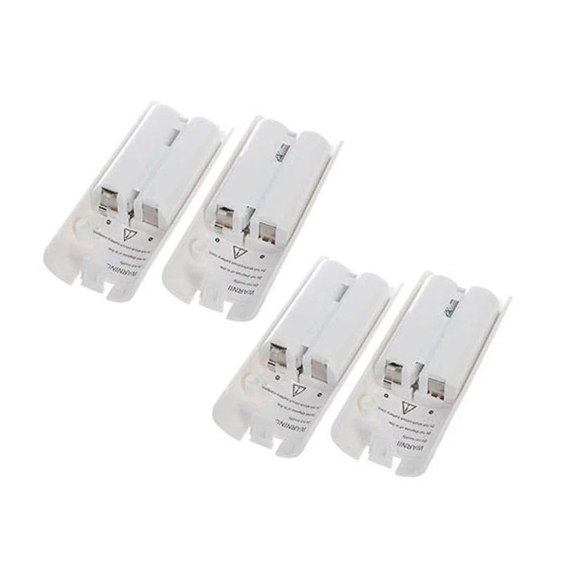 4pcs 2800mAh Rechargeable Batteries+Quad 4 Charger Dock Station Kit For Wii Controller Wii Remote Controller White Charger