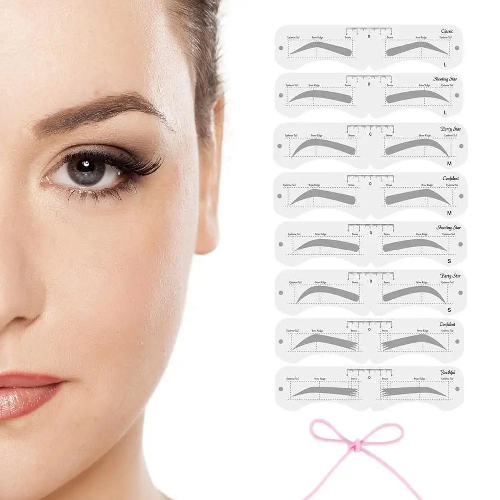 Hohe Qualität Wiederverwendbaren Augenbraue Form mit Elastische Band Multifunktions DIY Augenbraue Make-Up Werkzeug Geeignet für Anfänger