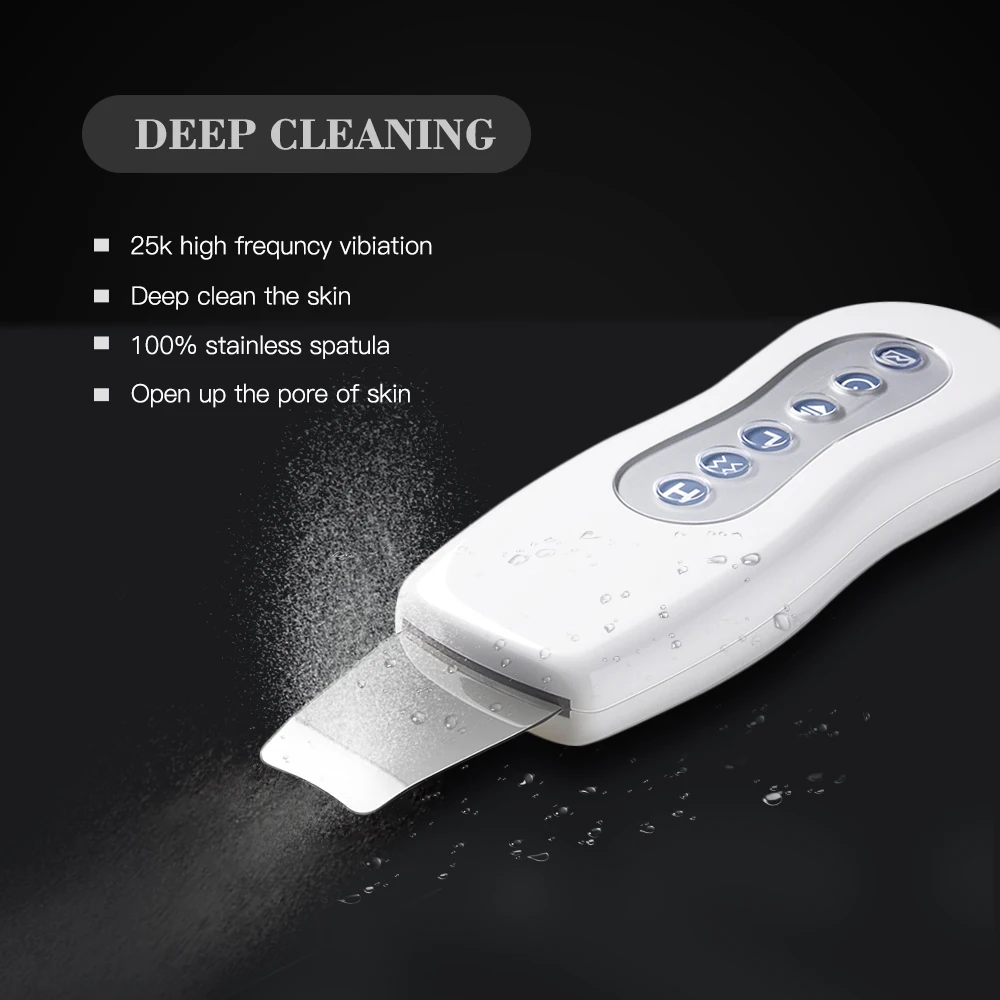 Beauty Star Ultrasonic Skin Scrubber Cleaner Face Cleaning Acne Removal Facial Spa Massager Ultrasound Peeling Clean Machine