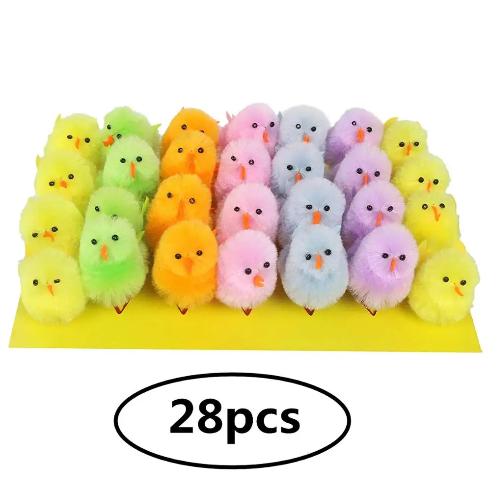 

28pcs Easter Multicolor Chicks Easter Gift Party Decoration