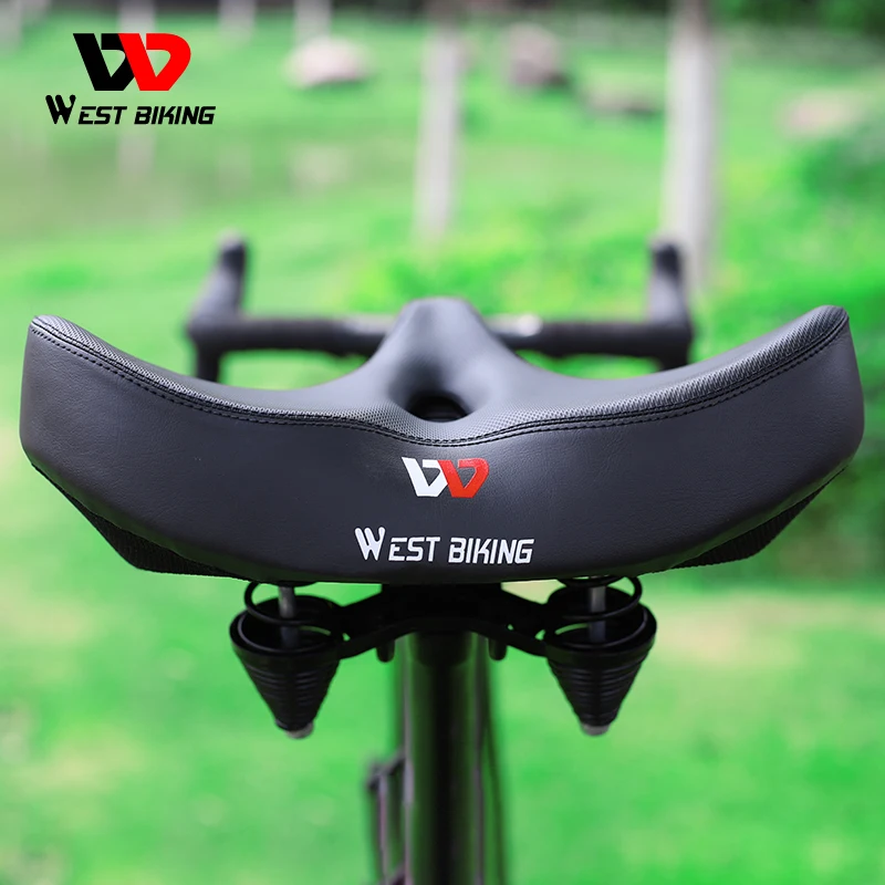 West Biking verbreitert Fahrrads attel ergonomischer Big Butt Fahrrad kissen Pad atmungsaktiver Fahrrads itz stoßfest MTB Rennrads attel