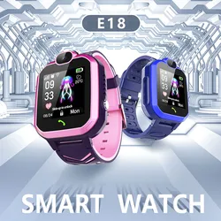 Children Tracker Smart Phone Watch Waterproof IP67 LBS position SOS call Wristwatch Camera IOS Android Smart Kids watch Gift E18