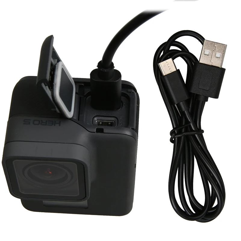 สำหรับGopro Hero 7/6/5 ชาร์จUSB Hero5 SessionสายType-C Syncข้อมูลสายUSBสำหรับGo pro 2018 Action Sportอุปกรณ์เสริมสำหรับกล้อง