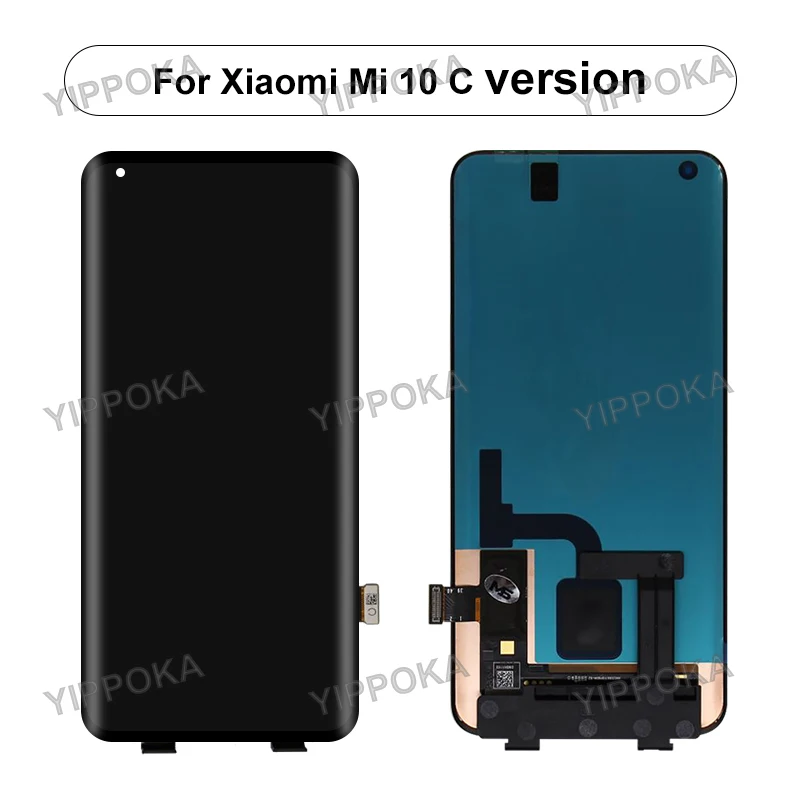 AMOLED For Xiaomi Mi 10 Pro 5G LCD M2001J1G M2001J2G Display Digitizer Assembly Replacement For Xiaomi Mi 10 LCD Parts