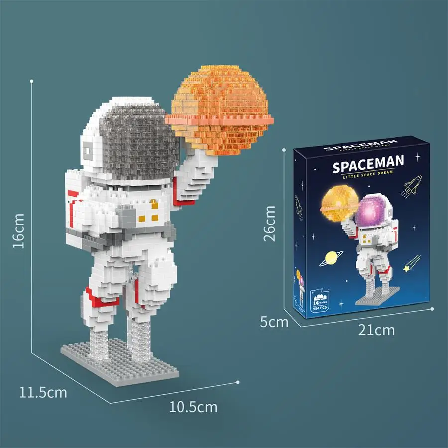 

Mini Blocks Spaceman Model Cosmonaut Building Toy Outer Space Juguete for Kids Gift Boy Present Astronaut Educational Goods