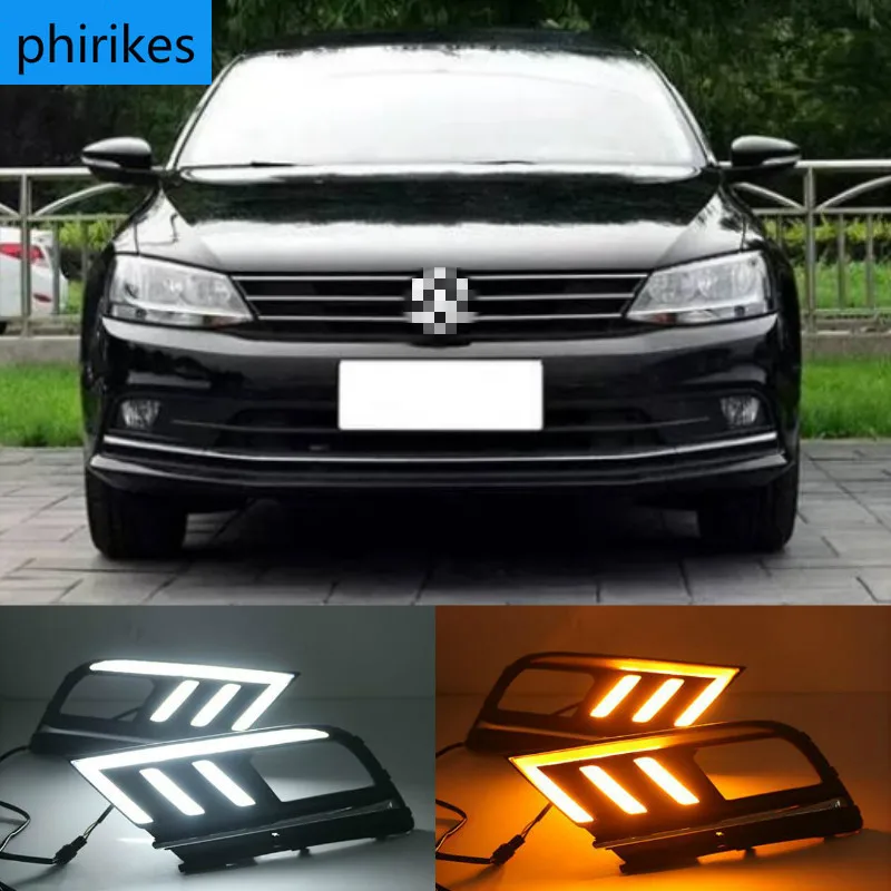 

For Volkswagen VW Jetta Sagitar MK6 2015-2018 car styling driving LED DRL Daytime Running Light Daylight