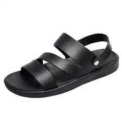 Men's Shoes Summer Classic Artificial Leather Slippers Sandals Outdoor Designer Leisure Garden Beach Zapatos De Hombre Large 45