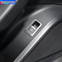 Car Door Trunk Switch Button Frame Decoration Sticker Carbon Pattern For Audi Q5 FY 2018-2022 Stainless Steel Interior Accessory