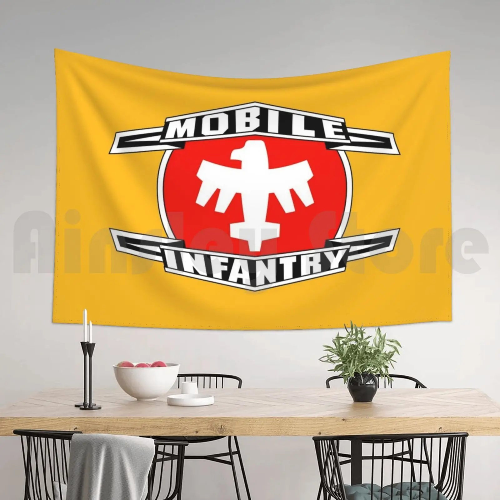 Starship Troopers Mobile Infantry Emblem Customized Tapestry Starship Troopers Mobile Infantry Science