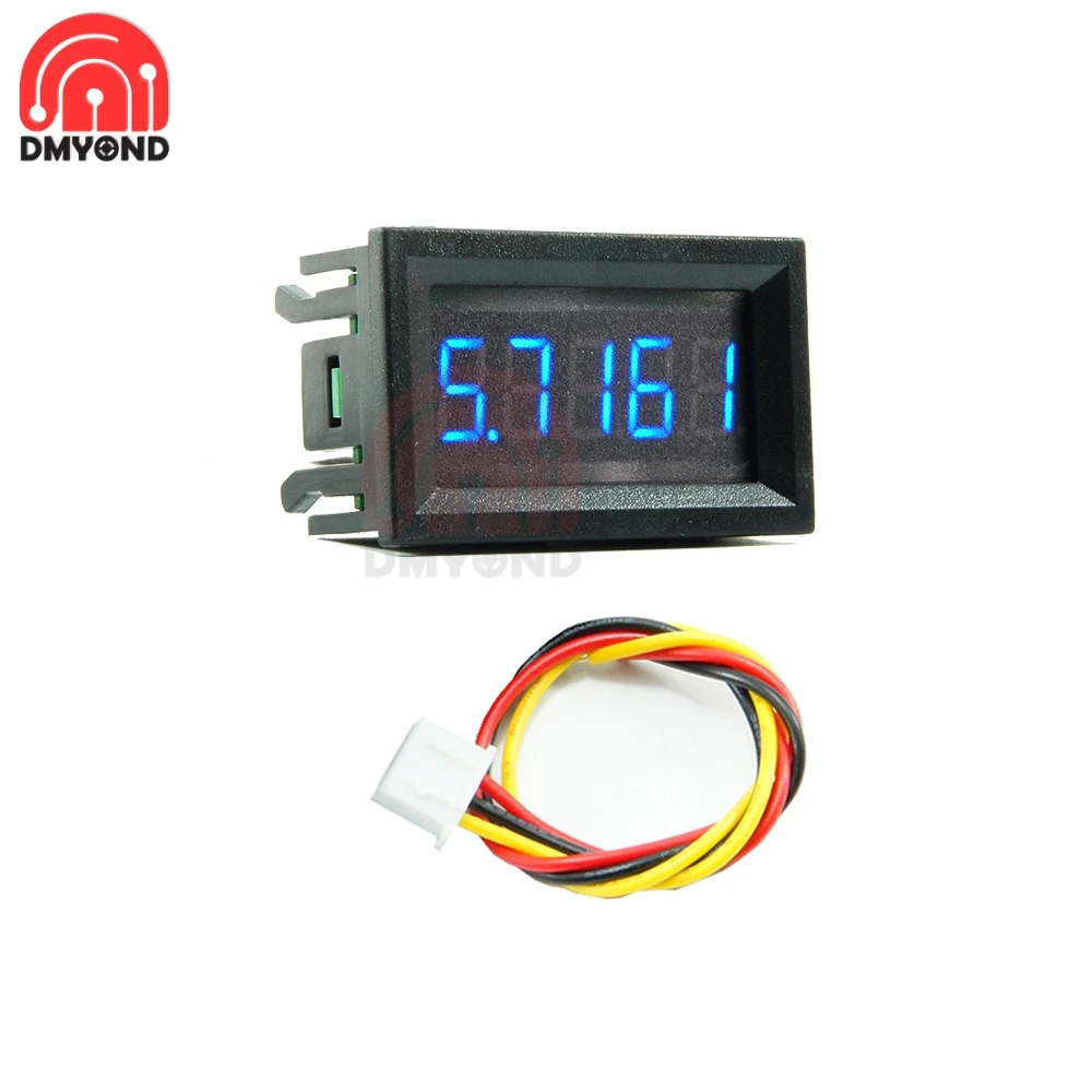 0.56 inch DC 0-33.000V (0-33V) LED Digital Voltmeter 5-Digits Bit High Precision Voltage Meter Red Green Display Volt Instrument