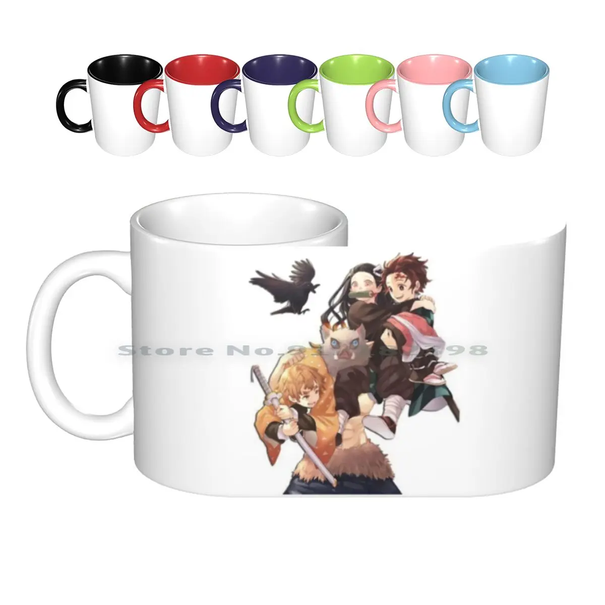 Demon : Kimetsu No Yaiba Ceramic Mugs Coffee Cups Milk Tea Mug Kimetsu No Yaiba Blade Of Demon Destruction Demon Kimetsu No