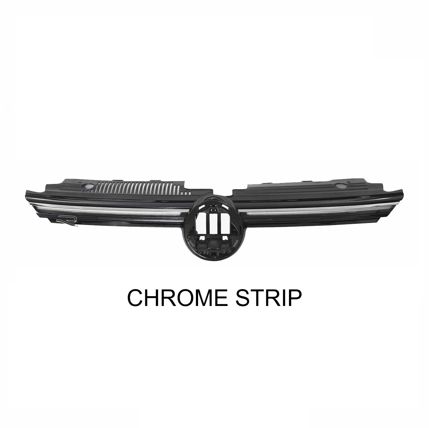 Upgrades Gloss Black Front Bumper Grille Grills With LED Lights  DRL Tuning For Volkswagen Golf MK8 GTI GTD R R-Line 2020 2021