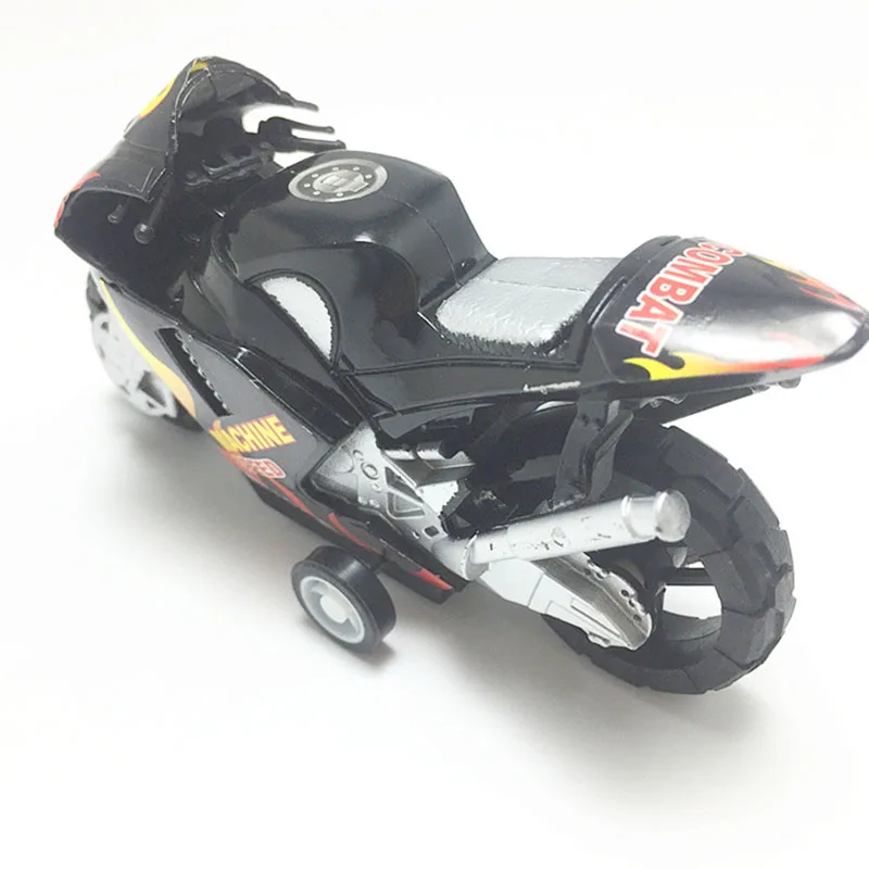 1Pcs Fashion Classic Children Pull Back Inertial Motorcycle Toys Funny Plastic Motor Bike Miniature Model Puzzle Toy Vehicles