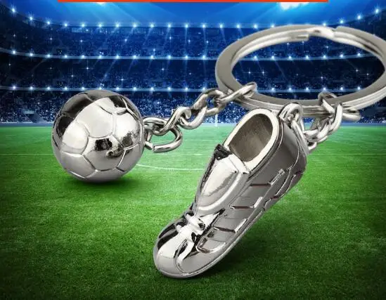 Creative metal football shoes key chain pendant souvenir gift