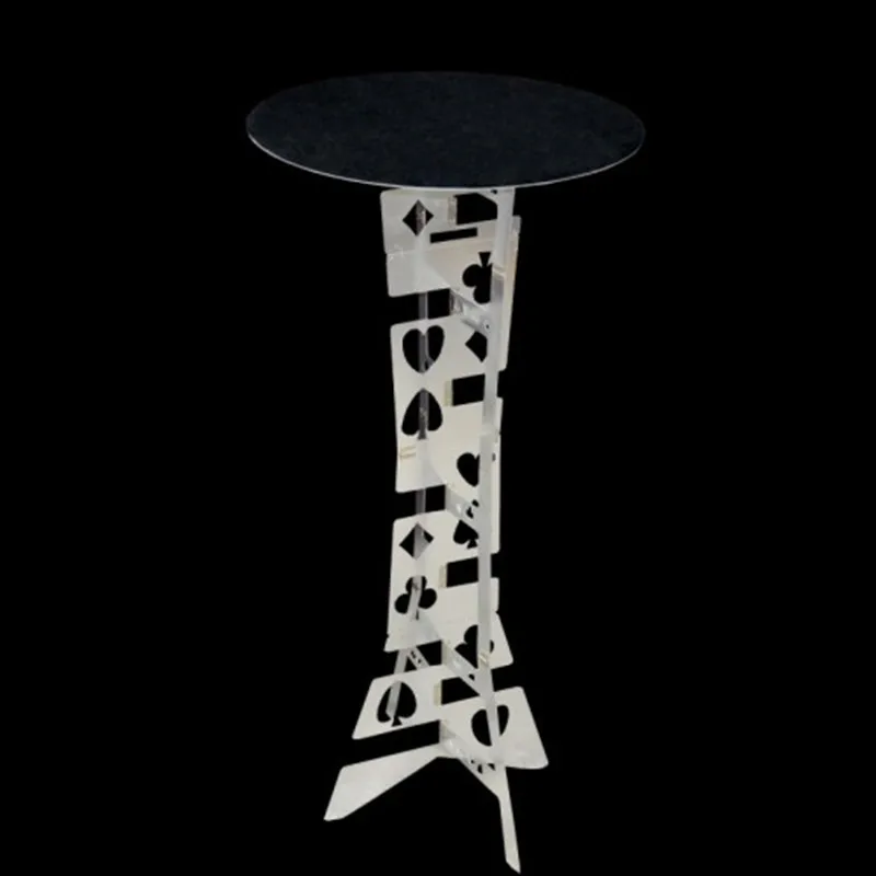 Folding Table Metal (Circular Plate) Stage Magic Tricks,Illusions,Magic Props,Comedy,Magic Accessories,Magician Table