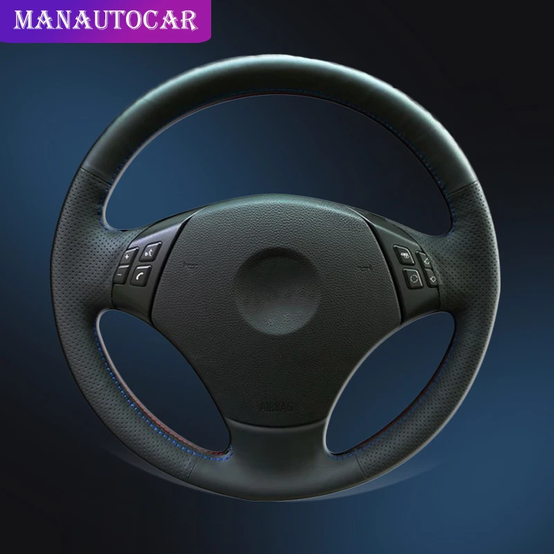 

Изготовленная на заказ оплетка на руль для BMW E90 E91 320 318i 320i 325i 330i 320d X1 328xi 2007 Автомобильный интерьер Стайлинг