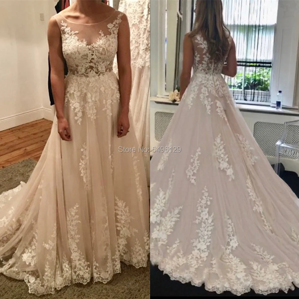 2024 romantische Brautkleider A-Linie Tüll Spitze Blumen sexy lange formale Braut Brautkleider vestido de noiva