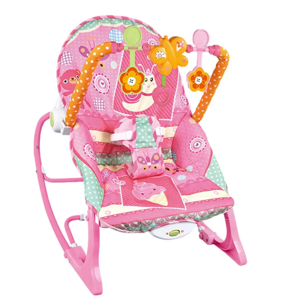 Baby Electric Cradle Swing For Newborn Metal Rocking Chair With Light Music Player Multi-function Baby Bassinet Cradle Kids