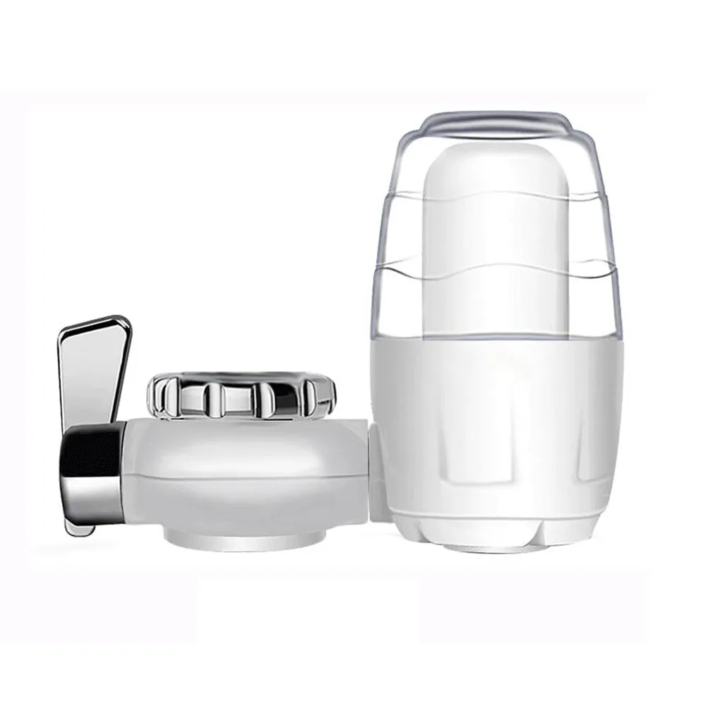 White Tap Faucets Water Filter Washable Ceramic Faucet Mount Water Purifier