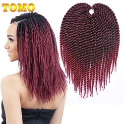 TOMO 12 14 18 22 Inch Synthetic Crochet Braids Hair For Women 22 Roots Ombre Color Senegalese Twist Crotchet Hair Extensions