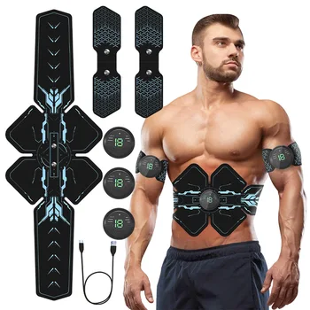 EMS Abdominal Muscle Stimulator Trainer Abs Fitness Body Shaping Massage Equipment Training Passive Gymnastics Toner Massager