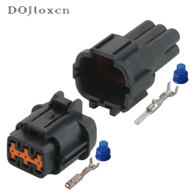 1/5/10/20/50 Sets 6 Pin Sunitomo Automotive Waterproof Electric Wire Harness Sealed Male Female Connector Balck Plug 6185-1173